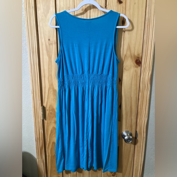 Merona size L faux wrap stretch sleeveless midi dress - Picture 4 of 4